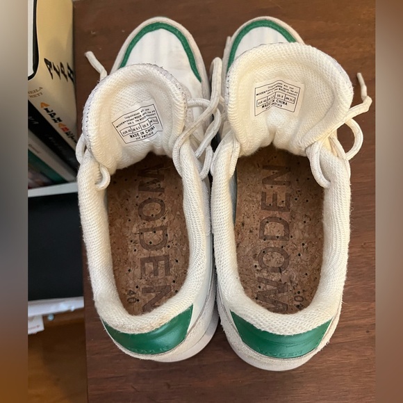 Woden Nellie Soft Sneaker in Basil / White - Picture 7 of 7